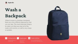 Read more about the article How Do You Wash a Backpack