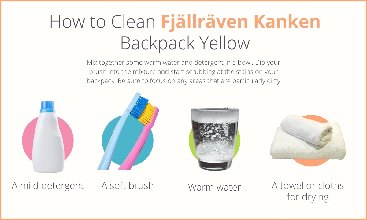 how-to-clean-Fjällräven-Kanken-backpack-yellow